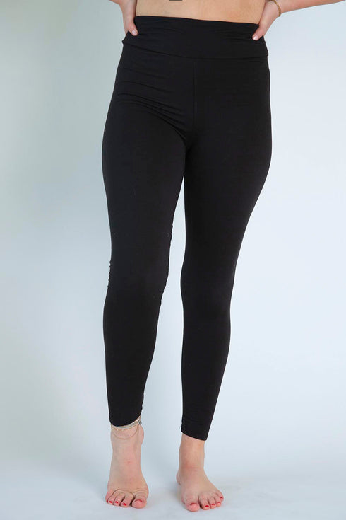 Black Solid Leggings