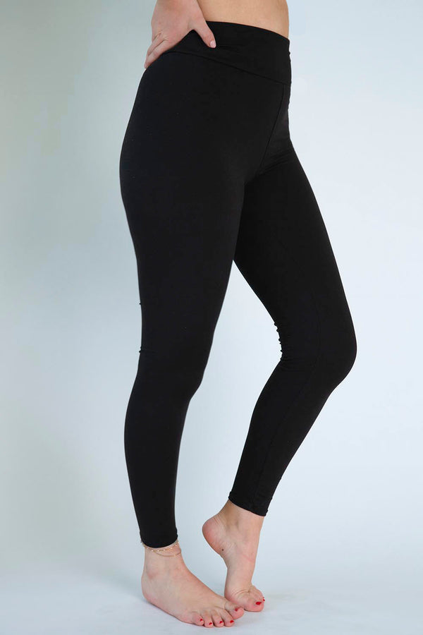 Black Solid Leggings
