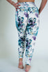 White Floral Print Harem Pants