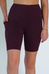 Burgundy Biker Shorts