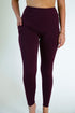 Burgundy Solid Pocket Leggings