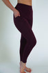 Burgundy Solid Pocket Leggings