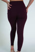 Burgundy Solid Pocket Leggings