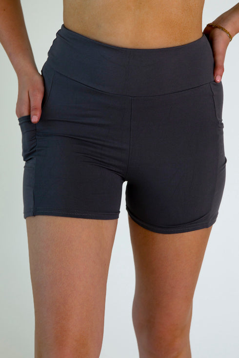 Charcoal Yoga Shorts
