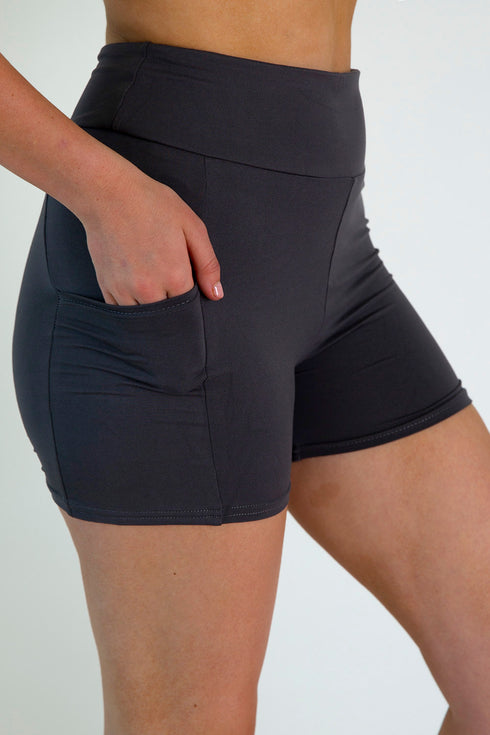 Charcoal Yoga Shorts