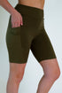 Dark Olive Biker Shorts