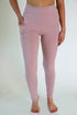 Dusty Rose Solid Pocket Leggings