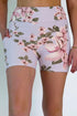 Light Pink Floral Yoga Shorts