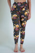 Charcoal Floral Print Pocket Leggings