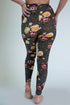 Charcoal Floral Print Pocket Leggings