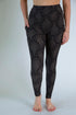 Charcoal and Black Dot Print Pocket Leggings