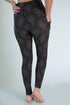 Charcoal and Black Dot Print Pocket Leggings