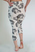 Cream and Black Print Capri Pocket Leggings
