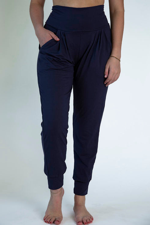 Navy Solid Harem Pants