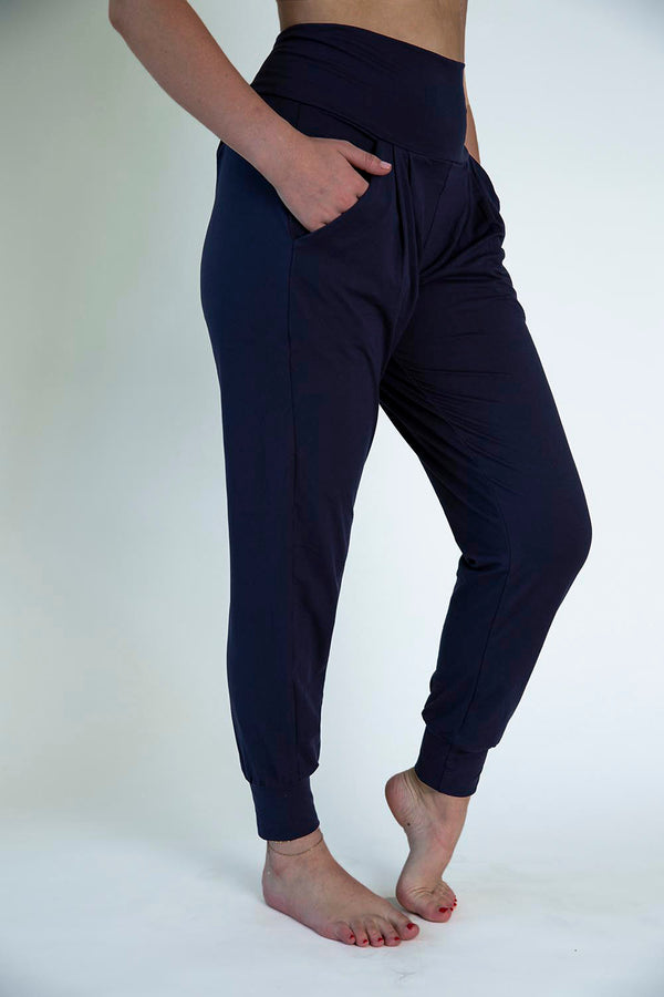 Navy Solid Harem Pants