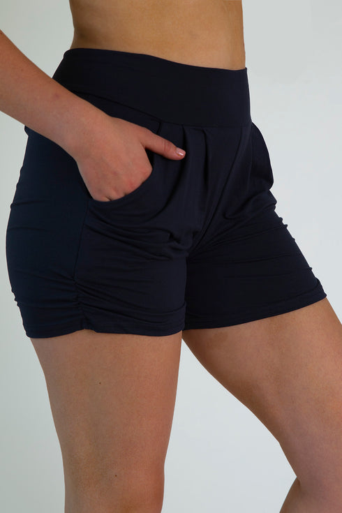 Navy Harem Shorts