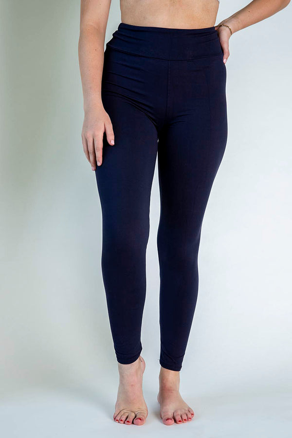 Navy Solid Leggings