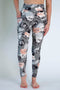 Light Gray Floral Print Pocket Leggings