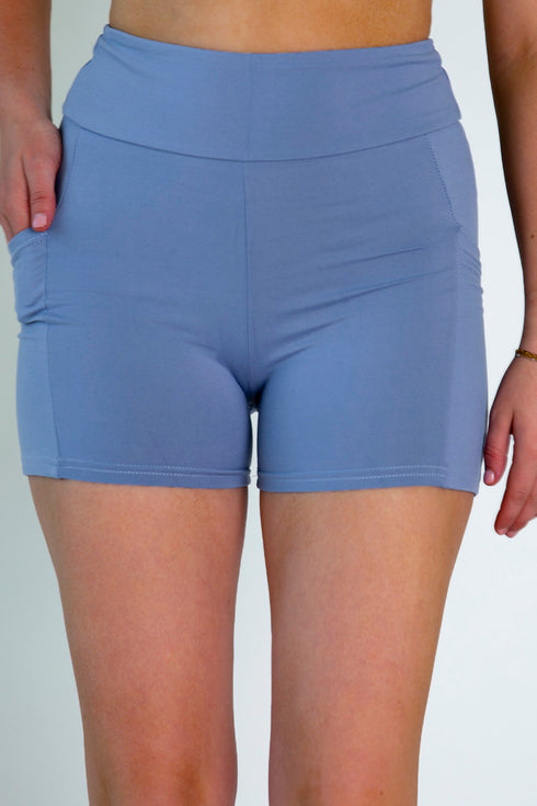 Periwinkle Yoga Shorts