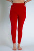 Red Solid Leggings