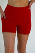 Red Yoga Shorts
